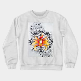 Flaming Kitsune Mandala Crewneck Sweatshirt